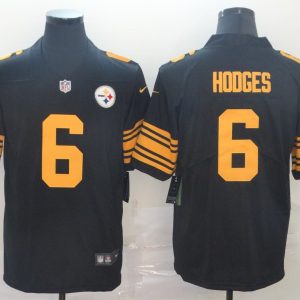 Men's Pittsburgh Steelers #6 Devlin Hodges 2019 Black Color Rush Limited Jersey