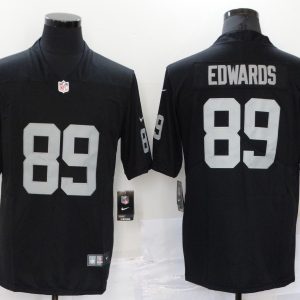 Men's Las Vegas Raiders Raiders #89 Edwards Black Vapor Limited Jersey