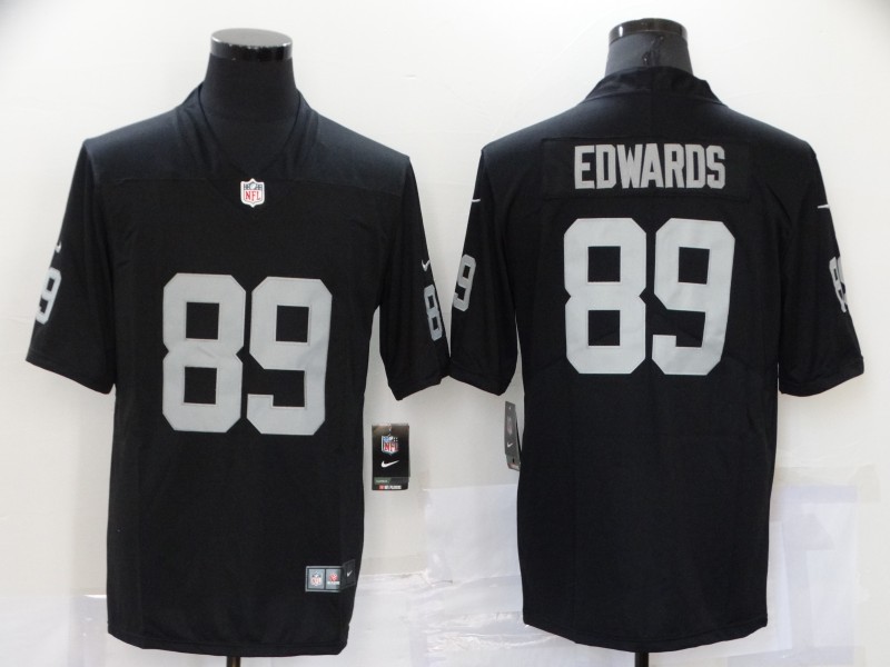 Men's Las Vegas Raiders Raiders #89 Edwards Black Vapor Limited Jersey