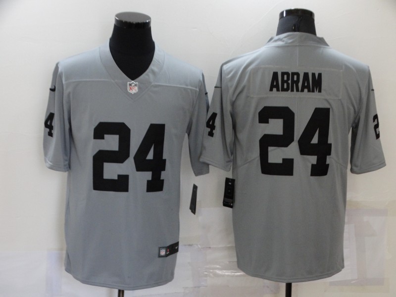 Men's Raiders #24 Abram Grey Inverted Legend Limited Jersey