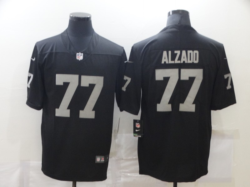 Men's Las Vegas Raiders Raiders #77 Alzado Black Vapor Limited Jersey