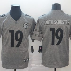 Men's Pittsburgh Steelers #19 JuJu Smith-Schuster 2019 Grey Stitched NFL Jersey