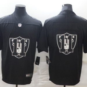 Men's Raiders  #11 Henry Ruggs III Black Black Shadow Logo Limited Jersey