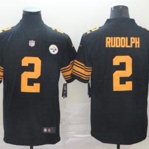 NFL Steelers #2 Mason Rudolph Black Color Rush Limited Men Jersey