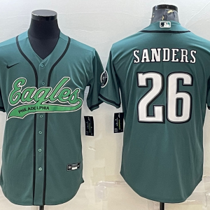 Men's Philadelphia Eagles #26 Miles Sanders Green With Patch Limited Jersey
