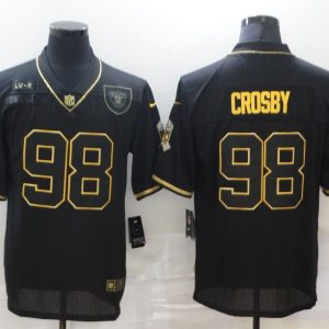 Men's Las Vegas Raiders Raiders #98 Crosby 2020 Black Camo Salute To Service Limited Jersey