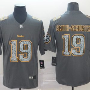 Nike Steelers #19 JuJu Smith-Schuster Gray Static Vapor Untouchable Limited Men Jersey