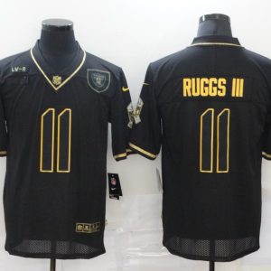 Men's Las Vegas Raiders Raiders #11 Henry Ruggs III Black/Gold Salute To Service Limited Jersey