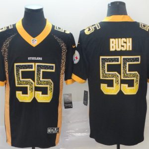Nike 2018 Pittsburgh Steelers #55 Devin Bush Drift Fashion Color Rush Limited Jersey