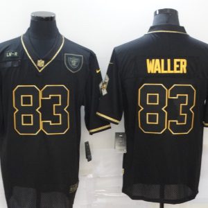 Men's Raiders #83 Darren Waller Black/Gold Salute To Service Limited Jersey