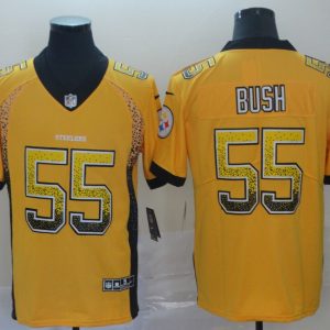 Nike 2018 Pittsburgh Steelers #55 Bush Drift Fashion Color Rush Limited Jersey