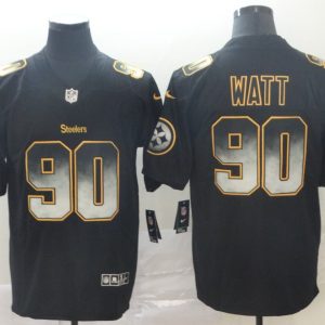 ittsburgh Steelers #90 T. J. Watt 2019 Black Smoke Fashion Limited Men Jersey