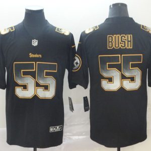 Pittsburgh Steelers #55 Devin Bush 2019 Black Smoke Fashion Limited Men Jersey