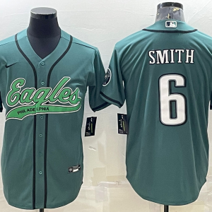 Men's Philadelphia Eagles #6 DeVonta Smith Green With Patch Limited Jersey