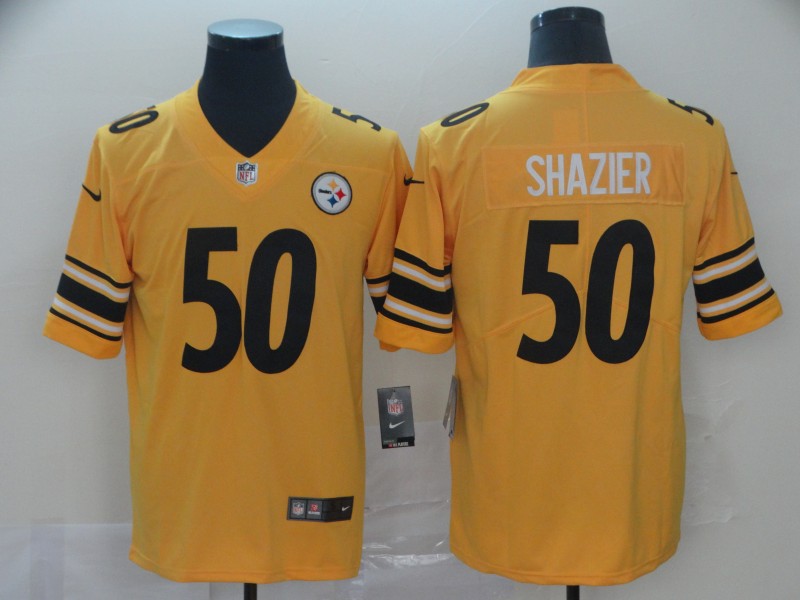 Nike Steelers #50 Ryan Shazier Gold Inverted Legend Men Jersey
