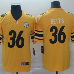 Nike Pittsburgh Steelers #36 Bettis Gold Inverted Legend Men Jersey