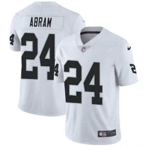 Men's  Las Vegas Raiders Raiders #24 Johnathan Abram White Vapor Limited Jersey