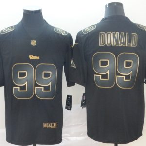 Nike Rams #99 Aaron Donald Black Gold Vapor Untouchable Limited Men Jersey