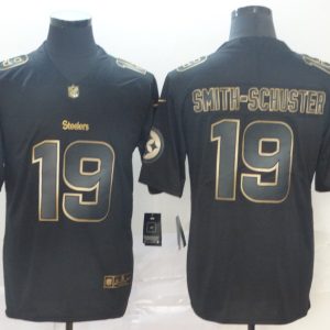 Nike Steelers #19 JuJu Smith-Schuster Black Gold Vapor Untouchable Limited Men Jersey