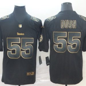 Nike Steelers #55 Devin Bush Black Gold Vapor Untouchable Limited Men Jersey