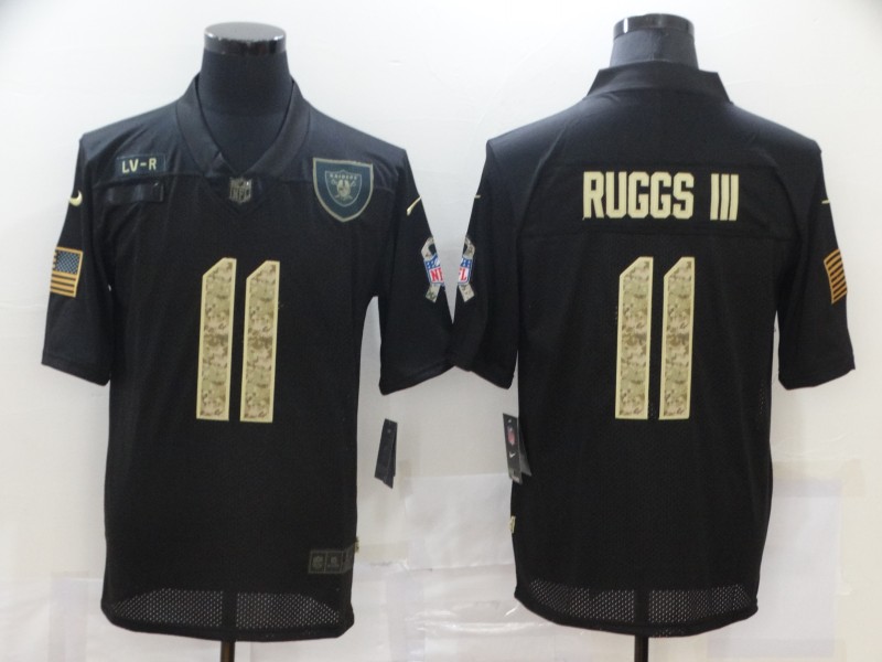Men's Las Vegas Raiders Raiders #11 Henry Ruggs III Black Camo Salute To Service Limited Jersey