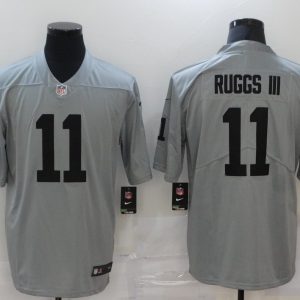 Men's Raiders #11 Ruggs III Grey Inverted Legend Limited Jersey
