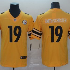 Nike Pittsburgh Steelers #19 JuJu Smith-Schuster Inverted Legend Gold Men Jersey