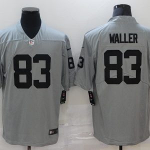 Men's Raiders #83 Waller Grey Inverted Legend Limited Jersey