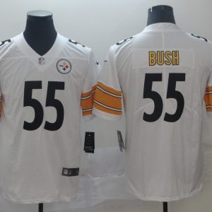 Pittsburgh Steelers #55 Bush White Vapor Untouchable Player Limited  Jersey