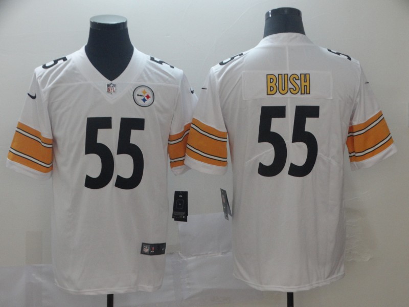 Pittsburgh Steelers #55 Bush White Vapor Untouchable Player Limited Jersey
