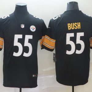 Pittsburgh Steelers #55 Bush Vapor Untouchable Player Limited Black Jersey