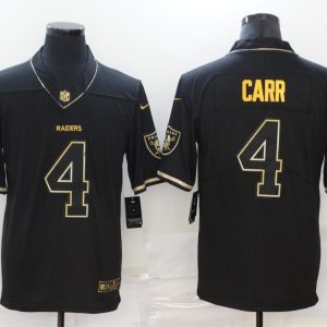 Men's Raiders #4 Carr Black 2019 Golden Edition Limited Jersey