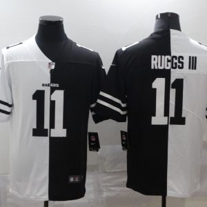 Men's Raiders #11 Ruggs III Black/White Split 2020 Vapor Untouchable Limited Jersey