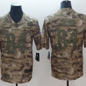 2018 NFL Men's Nike Pittsburgh Steelers #84 Brown Salute To Service Jersey