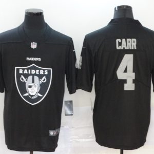 Nike Raiders #4 Carr Team Big Logo Number Vapor Untouchable Limited Jersey