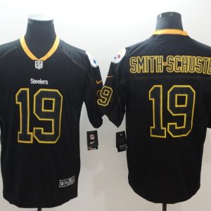 NFL 2018 Pittsburgh Steelers 19 Smith-schuster Lights Out Black Color Rush Limited Jersey
