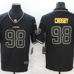 Men's Nike Raiders #98 Maxx Crosby Black 2019 Golden Edition Limited Jersey