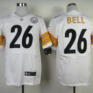 NFL Pittsburgh Steelers #26 Bell White Nike Jersey