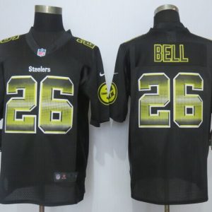 2015 New Nike Pittsburgh Steelers 26 Bell Black Strobe Limited Jersey