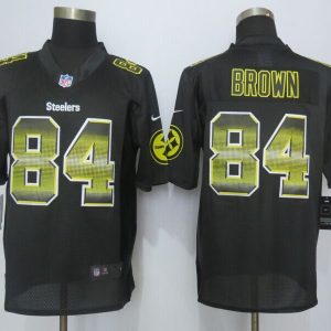 2015 New Nike Pittsburgh Steelers 84 Brown  Black Strobe Limited Jersey