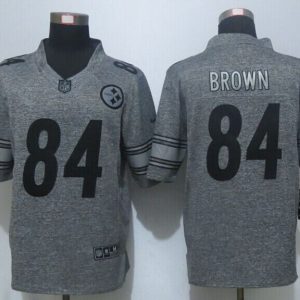 New Pittsburgh Steelers 84 Brown Gray Mens Stitched Gridiron Gray Limited Jersey