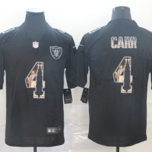 Men's Raiders #4 Derek Carr 2019 Black Statue Of Liberty Limited Jersey