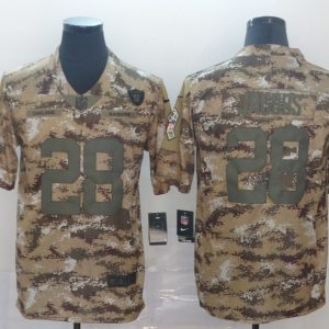 Men's Nike Raiders #28 Josh Jacobs Salute To Service Jersey