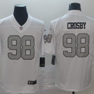 Men's Nike Raiders #98 Maxx Crosby White Color Rush Limited Jersey