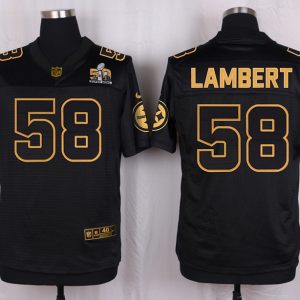 Mens Pittsburgh Steelers #58 Lambert Pro Line Black Gold Collection Jersey