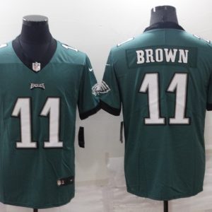 Men's Philadelphia Eagles #11 Brown Green Vapor Untouchable Limited Jersey