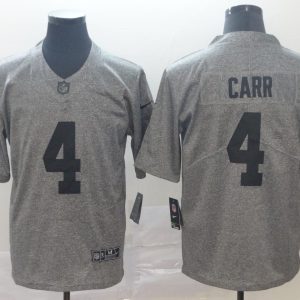 Men's Oakland Raiders #4 Derek Carr Grey Limited Stitched NFL Jersey
