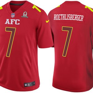 NFL Pittsburgh Steelers #7 Roethlisberger AFC All Star Red Jersey