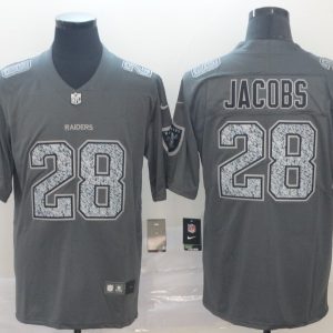 Nike Raiders #28 Josh Jacobs Gray Static Vapor Untouchable Limited Jersey