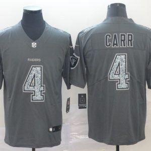 Nike Raiders #4 Derek Carr Gray Static Vapor Untouchable Limited Men Jersey